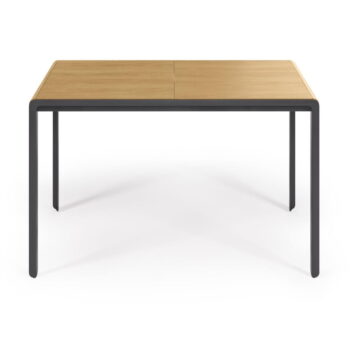 Rozkladací jedálenský stôl s doskou z dubového dreva v prírodnej farbe 80x160 cm Nadyria – Kave Home - Image 7