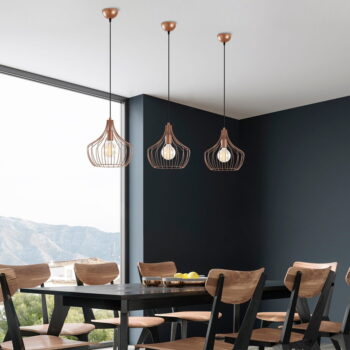 Závesné svietidlo v medenej farbe s kovovým tienidlom ø 27 cm Mezopotamya – Opviq lights - Image 3