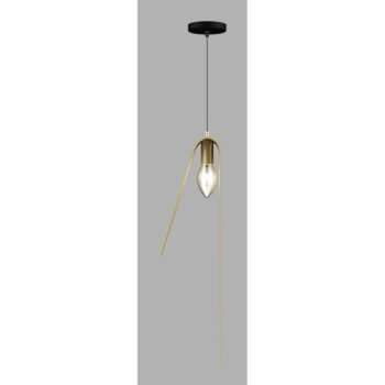 Závesné svietidlo s kovovým tienidlom v čierno-zlatej farbe Fold – Squid Lighting – Obrázok 3