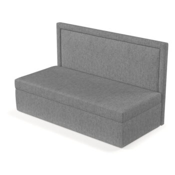 Sivá čalúnená jednolôžková posteľ 90x200 cm Scala – Maison de Rêve – Obrázok 10