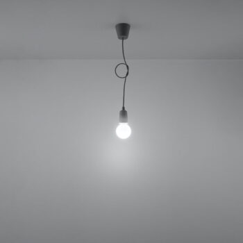 Sivé závesné svietidlo ø 5 cm Rene – Nice Lamps - Image 5