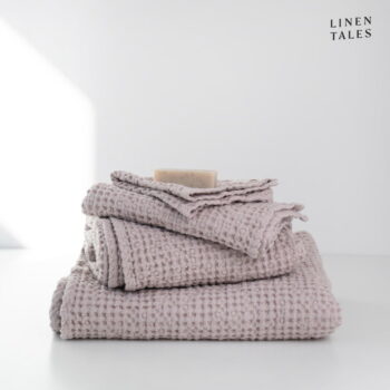 Svetloružové uteráky a osušky v súprave 3 ks Honeycomb - Linen Tales - Image 3