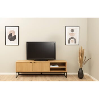 TV stolík v dekore duba v prírodnej farbe 176x57 cm Bali – Tenzo - Image 7