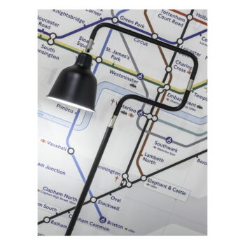Čierna stojacia lampa s kovovým tienidlom (výška 150 cm) London – it's about RoMi – Obrázok 10