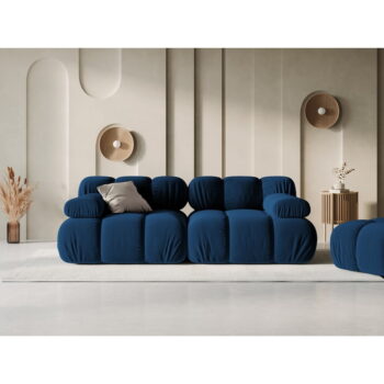 Modrá zamatová pohovka 188 cm Bellis – Micadoni Home – Obrázok 7