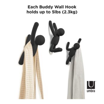 Nástenné plastové háčiky v súprave 3 ks Buddy - Umbra – Obrázok 10