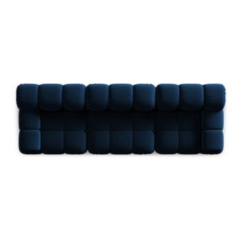 Modrá zamatová pohovka 282 cm Bellis – Micadoni Home - Image 4
