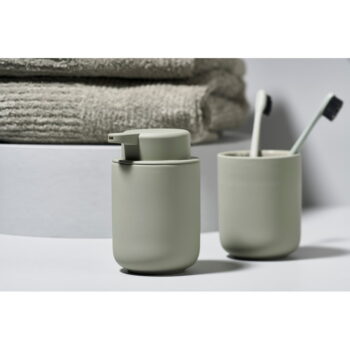 Sivozelený dávkovač tekutého mydla z kameniny Zone Eucalyptus, 250 ml - Image 2