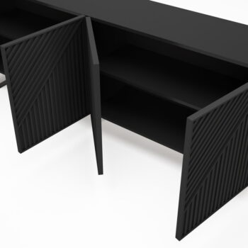 Čierna komoda 201x80x40 cm Peta – Marckeric – Obrázok 7