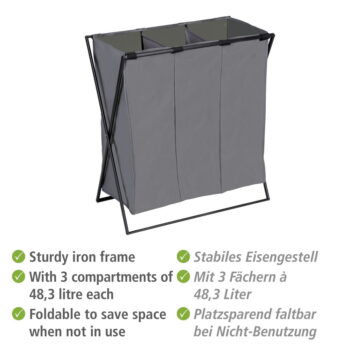 Látkový kôš na bielizeň 145 l Trio – Wenko – Obrázok 7