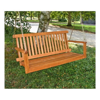 Záhradná závesná lavica z eukalyptového dreva Garden Pleasure Columbia - Image 2