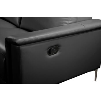 Čierna rohová pohovka z imitácie kože (ľavý roh) Lund – Støraa – Obrázok 5