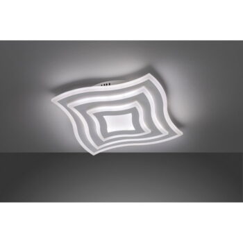 Biele kovové stmievateľné LED stropné svietidlo na diaľkové ovládanie 43x43 cm Gorden – Fischer & Honsel – Obrázok 7