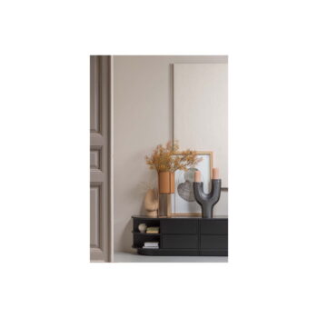 Čierny modulárny TV stolík z borovicového dreva 78x40 cm Finca – WOOOD - Image 9