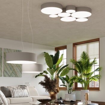 Sivé závesné svietidlo ø 35 cm Atis – Nice Lamps - Image 2