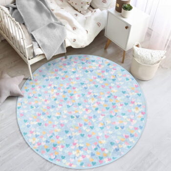 Svetlomodrý detský koberec ø 80 cm Comfort – Mila Home – Obrázok 6