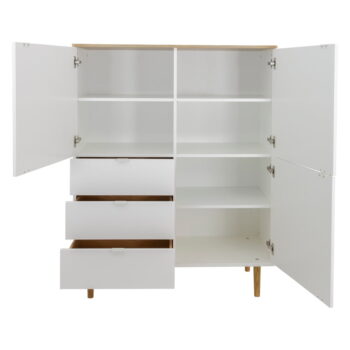 Vysoká komoda v dekore duba v bielo-prírodnej farbe 109x137 cm Skagen – Tenzo – Obrázok 6