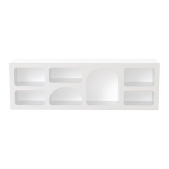 Biela poschodová polica 160 cm Lorin – Kalune Design - Image 2