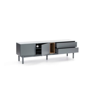 Modrý/sivý TV stolík 180x56 cm Corvo – Teulat - Image 3