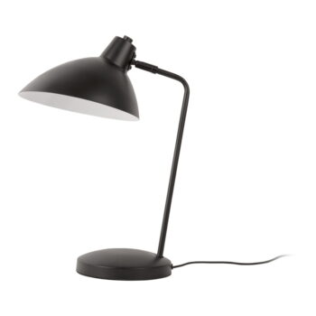 Čierna stolová lampa s kovovým tienidlom (výška 49 cm) Casque – Leitmotiv