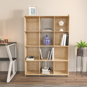 Knižnica v dekore duba v prírodnej farbe 92,5x132 cm Zimba - Kalune Design - Image 5