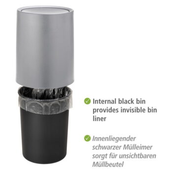 Sivý plastový odpadkový kôš 6 l Atri – Wenko – Obrázok 5