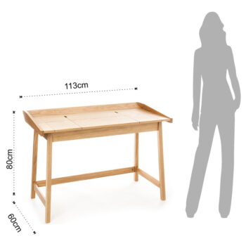 Pracovný stôl v dekore duba 60x113 cm Henry – Tomasucci – Obrázok 5