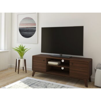 Hnedý TV stolík v dekore orecha 140x53 cm Caitlin – Støraa - Image 4