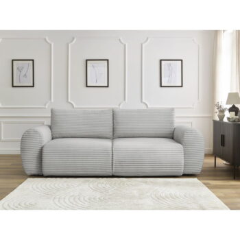 Svetlosivá menčestrová rozkladacia pohovka 257 cm Lucien – Bobochic Paris - Image 8