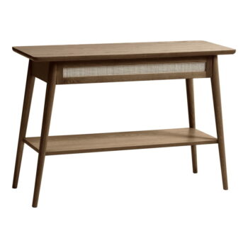 Hnedý konzolový stolík s doskou v dubovom dekore 40x110 cm Barrali – Unique Furniture – Obrázok 3