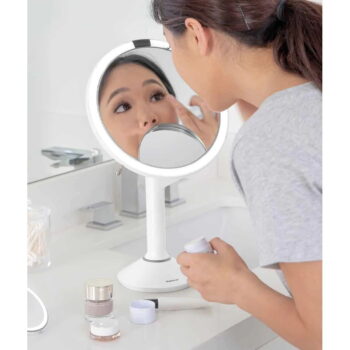 Kozmetické zrkadlo s osvetlením/zväčšovacie (5x) ø 20 cm Sensor Trio – simplehuman - Image 2
