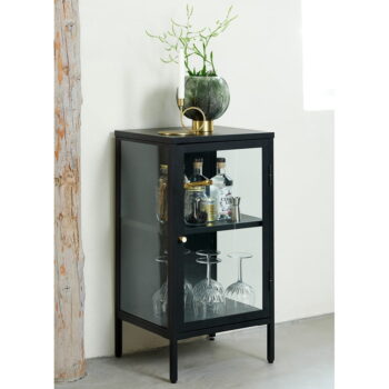 Čierna kovová vitrína 45x85 cm Carmel – Unique Furniture - Image 4
