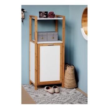 Bambusový kúpeľňový regál v bielo-prírodnej farbe 40x95 cm Finja – Wenko - Image 3