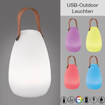 Bielo-hnedá LED stolová lampa (výška 26 cm) Ruby – Fischer & Honsel – Obrázok 2