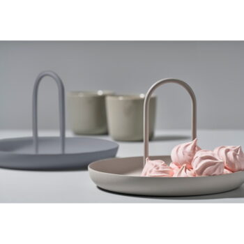 Čierny kovový servírovací podnos Zone Singles, ø 20 cm – Obrázok 3