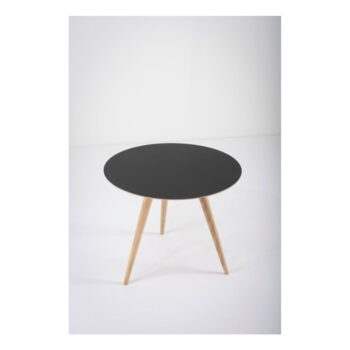 Odkladací stolík z dubového dreva s čiernou doskou Gazzda Arp, ⌀ 55 cm - Image 6