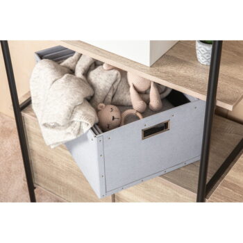 Svetlosivé kartónové úložné boxy v súprave 3 ks Ture – Bigso Box of Sweden - Image 3