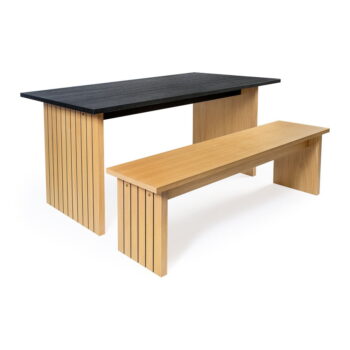Lavica v prírodnej farbe Stripe - Woodman – Obrázok 2