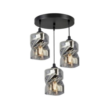Čierne závesné svietidlo so skleneným tienidlom Felis - Candellux Lighting - Image 9