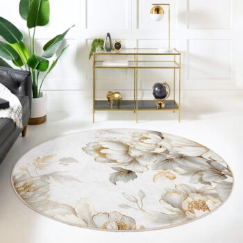 Prateľný okrúhly koberec vo svetlosivej a béžovej farbe ø 80 cm Soft and Gentle – Mila Home – Obrázok 7