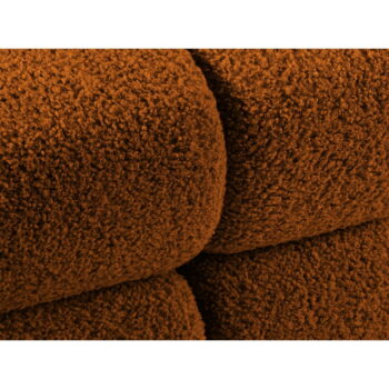 Oranžový modul pohovky z textílie bouclé (ľavý roh) Bellis – Micadoni Home - Image 7