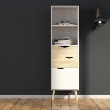 Biela knižnica Tvilum Oslo, 50 x 171 cm – Obrázok 7