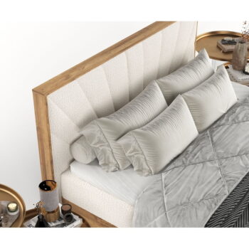 Boxspring posteľ s úložným priestorom v krémovo-prírodnej farbe 160x200 cm Asahi – Maison de Rêve - Image 9