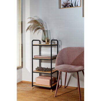 Čierny/v prírodnej farbe kovový kúpeľňový regál 42x94, 5 cm Loft – Wenko - Image 6