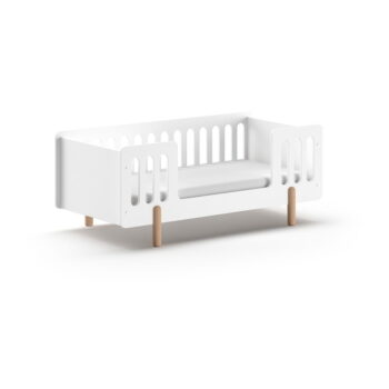 Biela postieľka z borovicového dreva 70x140 cm SMILE – Vipack - Image 3