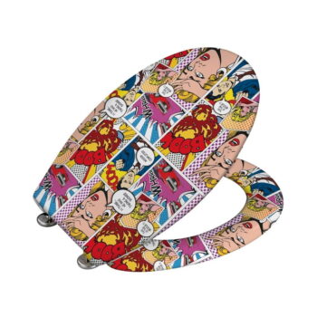WC sedadlo s jednoduchým zatváraním Wenko Pop Art, 45,5 × 38 cm - Image 2