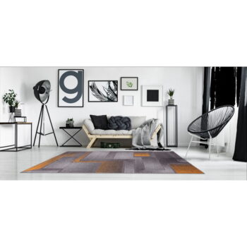 Koberec v okrovožltej a sivej farbe 80x160 cm Meteo – FD – Obrázok 2