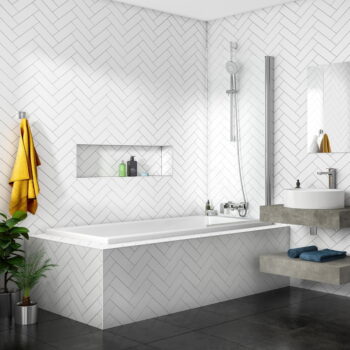 Vaňová nástenná batéria v lesklo striebornej farbe Edge – Ideal Standard – Obrázok 2