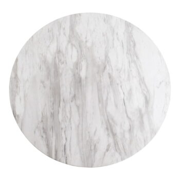 Okrúhly jedálenský stôl s doskou v dekore mramoru ø 110 cm Bolzano – House Nordic - Image 2