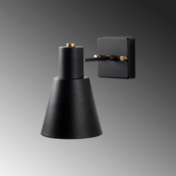 Nástenné svietidlo v čiernej a zlatej farbe ø 14 cm Funnel – Opviq lights - Image 5